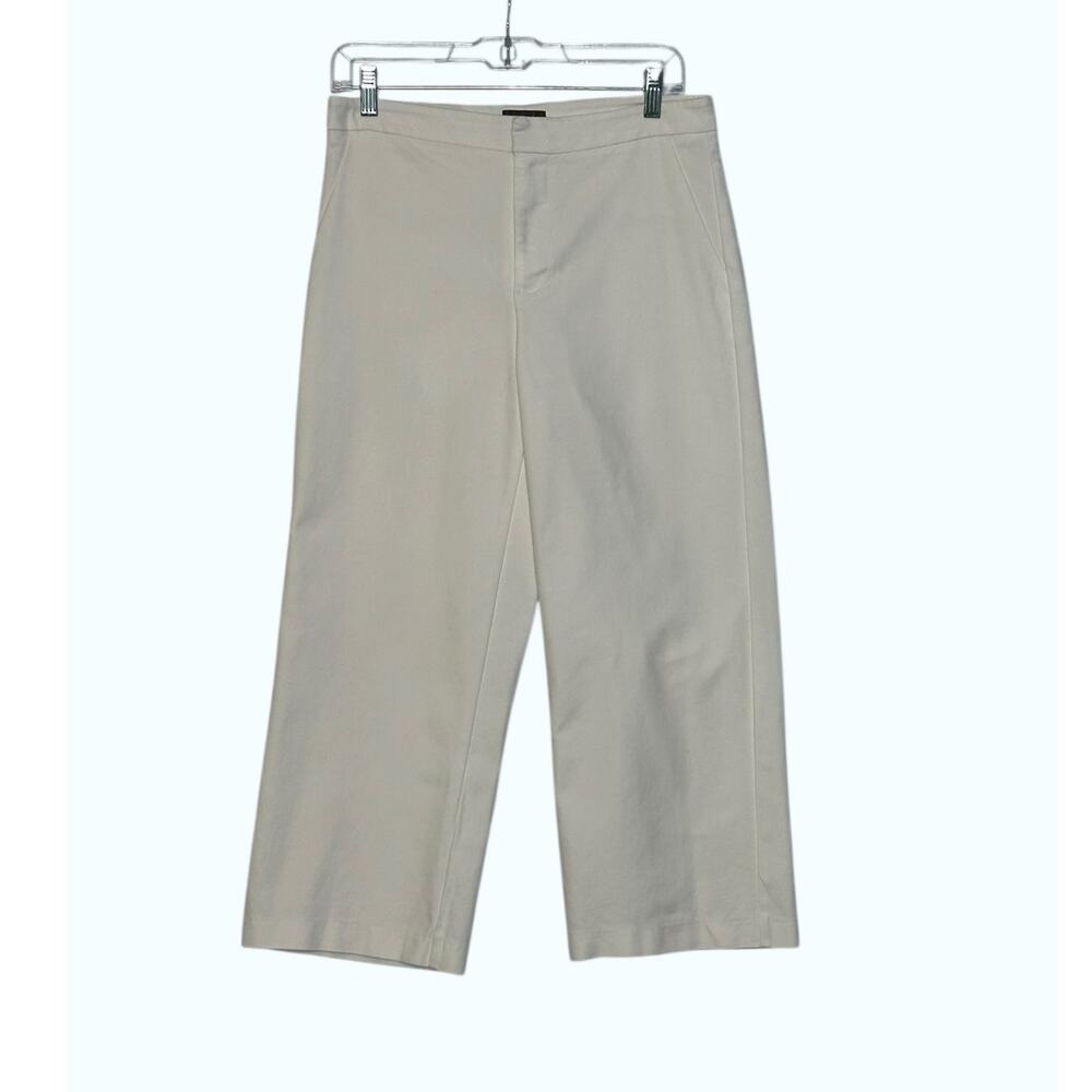 Crosby white wide legs cropped pants size 8